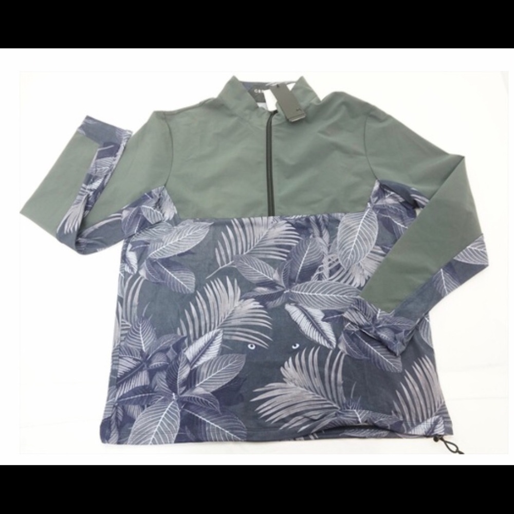 Greyson Green and Blue Leaf Print Jacket